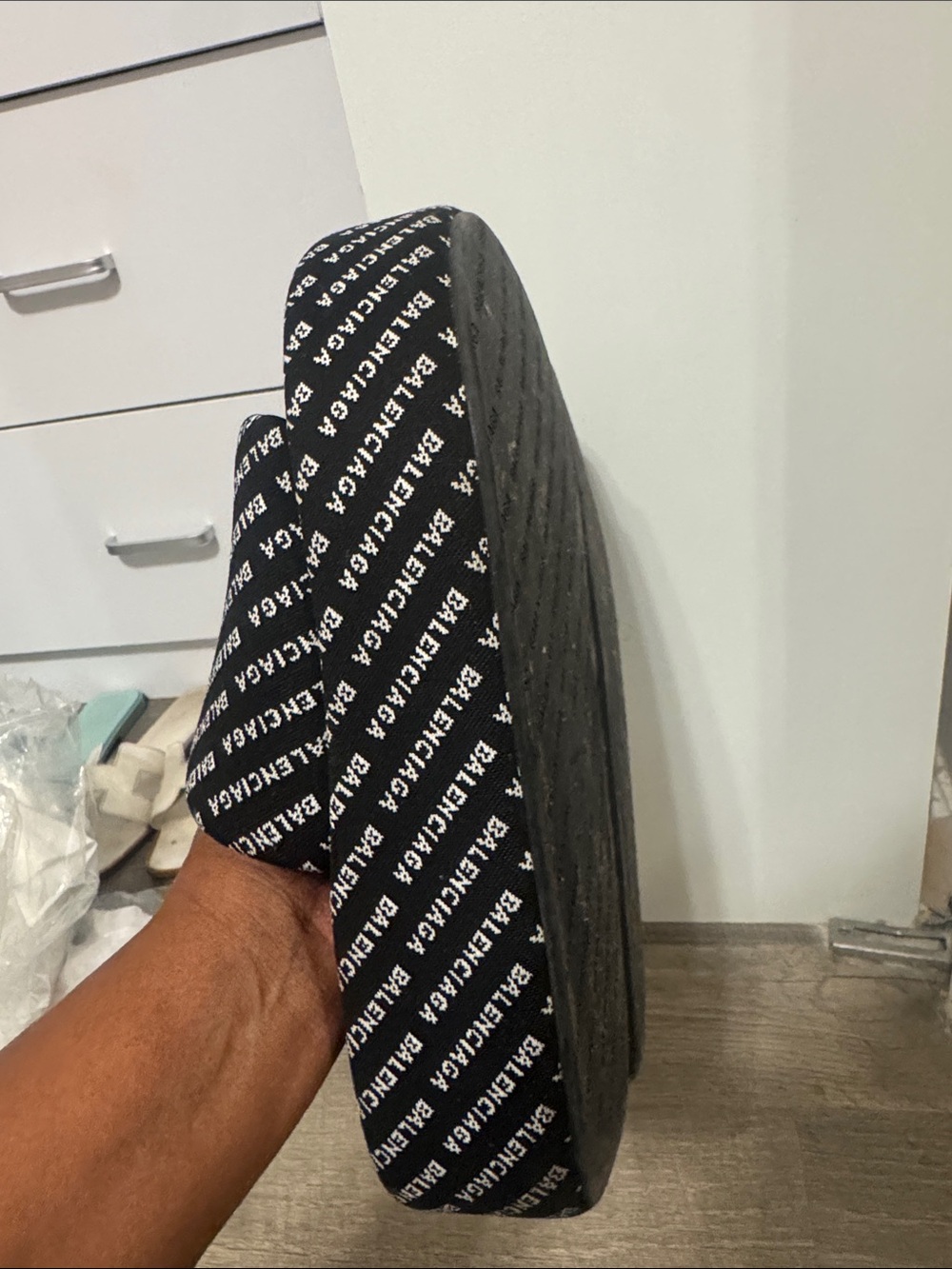 Balenciaga Black Logo-Print Platform Mules - Picture 5 of 5